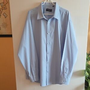 Classic Alimens & Gentle Blue Men's Dress Shirt Luxury Style Regular Fit